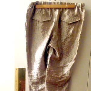 Dressy matallic gold pajama pants